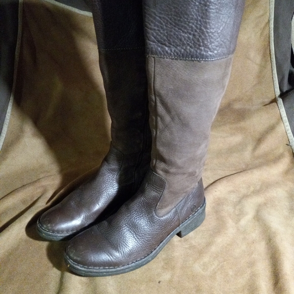 Børn Mayall Tall Riding Boots Size 8 1/2 Suede and Leather - Picture 2 of 16